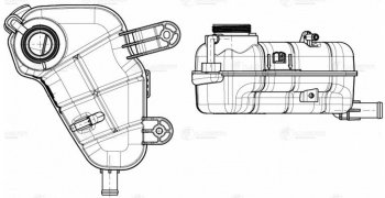 1 899 р. Бачок расширительный LUZAR Chevrolet Aveo T300 седан (2011-2015)  с доставкой в г. Набережные‑Челны. Увеличить фотографию 6