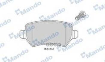 Колодки тормозные задние (4шт.) MANDO KIA Ceed 2 JD дорестайлинг, хэтчбэк (2012-2015)