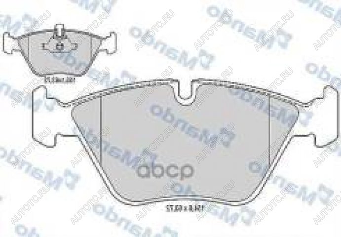 2 599 р. Колодки тормозные передние (4шт.) MANDO BMW 3 серия E90 седан дорестайлинг (2004-2008)  с доставкой в г. Набережные‑Челны