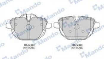 1 559 р. Колодки тормозные задние (4шт.) MANDO BMW X3 F25 рестайлинг (2014-2017)  с доставкой в г. Набережные‑Челны. Увеличить фотографию 1