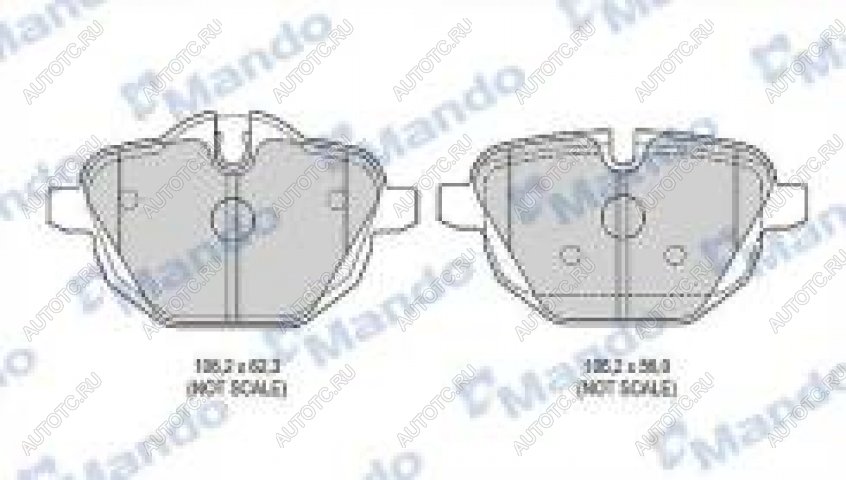 1 559 р. Колодки тормозные задние (4шт.) MANDO BMW X3 F25 рестайлинг (2014-2017)  с доставкой в г. Набережные‑Челны