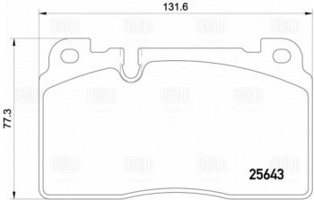 3 799 р. Колодки тормозные передние (4шт.) TRIALLI Audi A7 4K лифтбэк дорестайлинг (2018-2023)  с доставкой в г. Набережные‑Челны. Увеличить фотографию 5