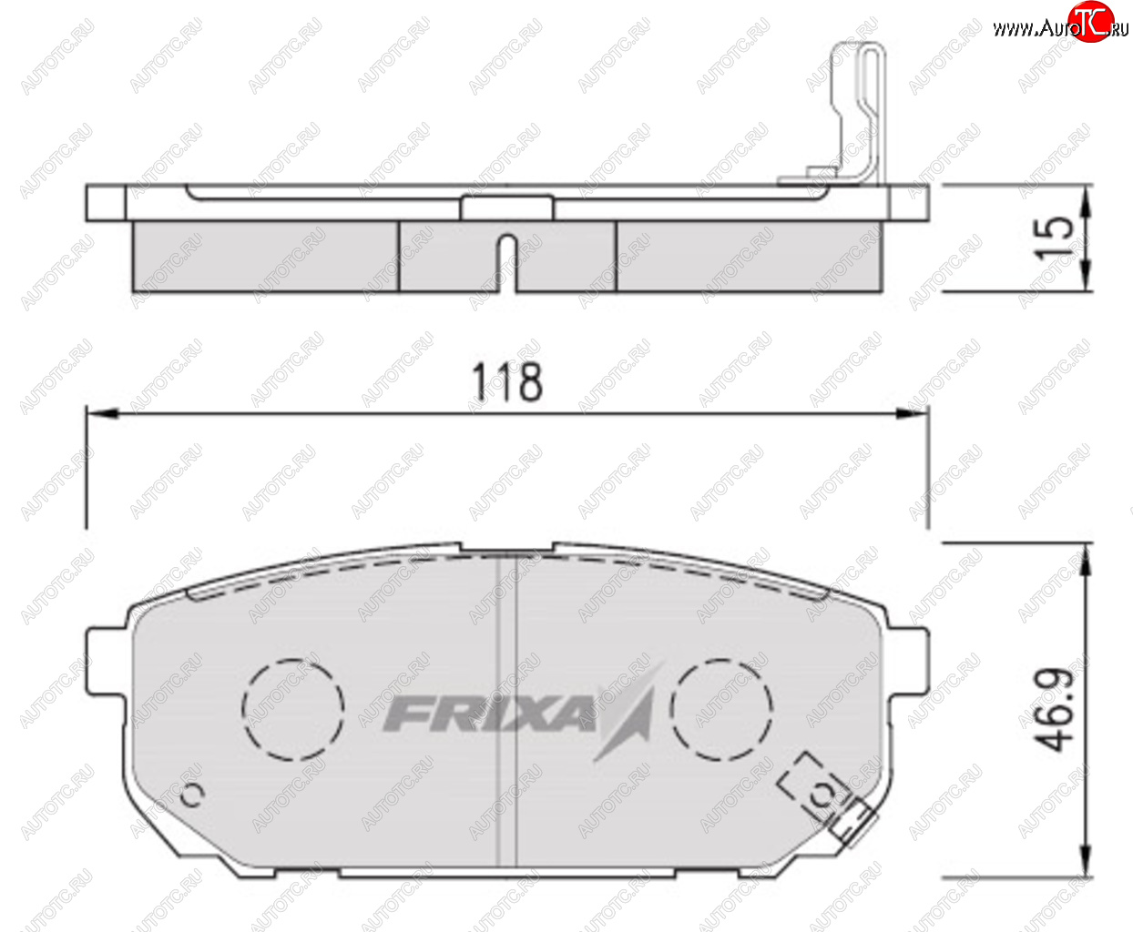 2 269 р. Колодки тормозные задние (4шт.) FRIXA KIA Sorento BL рестайлинг (2006-2010)  с доставкой в г. Набережные‑Челны