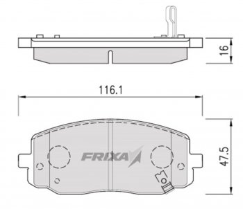 Колодки тормозные передние (4шт.) FRIXA KIA Picanto 2 TA хэтчбэк 3 дв. дорестайлинг (2011-2015)