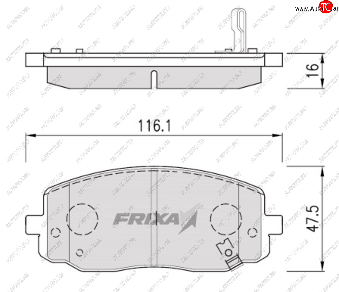 1 439 р. Колодки тормозные передние (4шт.) FRIXA KIA Picanto 2 TA хэтчбэк 5 дв. дорестайлинг (2011-2015)  с доставкой в г. Набережные‑Челны