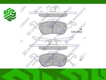 Колодки тормозные передние (4шт.) SANGSIN Ford Focus 1 хэтчбэк 5 дв. дорестайлинг (1998-2002)