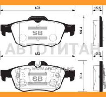 Колодки тормозные задние (4шт.) SANGSIN Nissan Primera 3 универсал P12 (2002-2008)