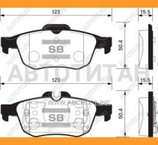 1 639 р. Колодки тормозные задние (4шт.) SANGSIN Nissan Primera 3 седан P12 (2001-2008)  с доставкой в г. Набережные‑Челны