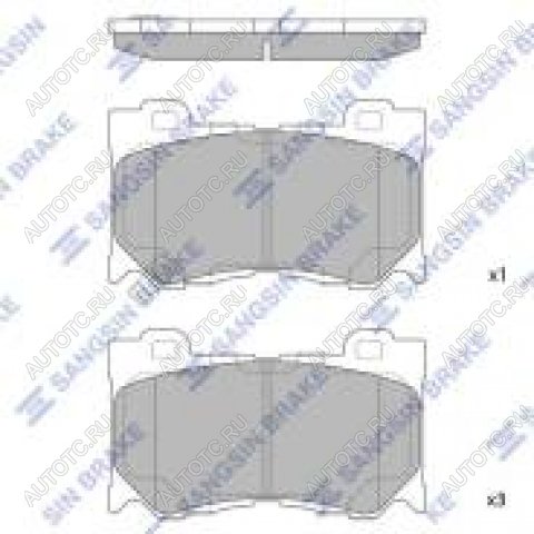 1 939 р. Колодки тормозные передние (4шт.) SANGSIN INFINITI FX37 S51 дорестайлинг (2008-2011)  с доставкой в г. Набережные‑Челны