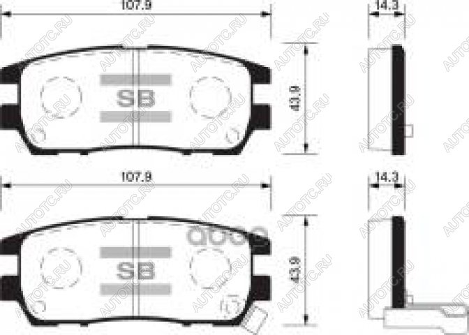 1 269 р. Колодки тормозные задние (4шт.) SANGSIN Mitsubishi Pajero 2 V30/V40 5 дв. дорестайлинг (1991-1997)  с доставкой в г. Набережные‑Челны