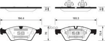 Колодки тормозные передние (4шт.) SANGSIN Mercedes-Benz ML class W163 дорестайлинг (1997-2001)