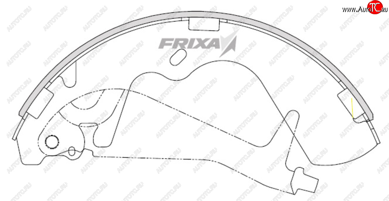 1 649 р. Колодки тормозные передние барабанные (4шт.) HANKOOK FRIXA Hyundai Starex/H1 A1 дорестайлинг (1997-2004)  с доставкой в г. Набережные‑Челны