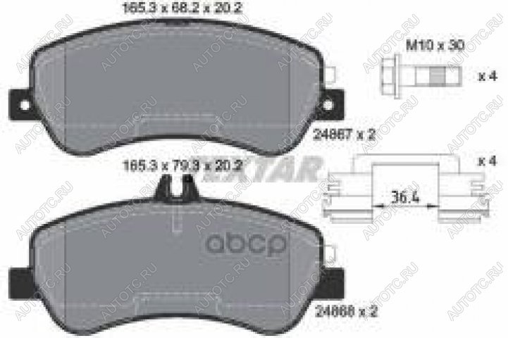 5 549 р. Колодки тормозные передние (4шт.) TEXTAR Mercedes-Benz GLK class X204 дорестайлинг (2008-2012)  с доставкой в г. Набережные‑Челны