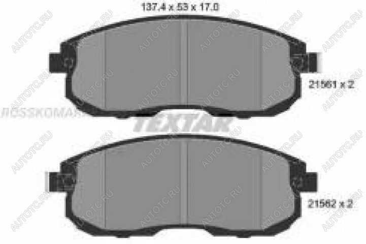 2 999 р. Колодки тормозные передние (4шт.) TEXTAR Nissan Tiida 1 хэтчбэк C11 дорестайлинг, Япония (2004-2007)  с доставкой в г. Набережные‑Челны