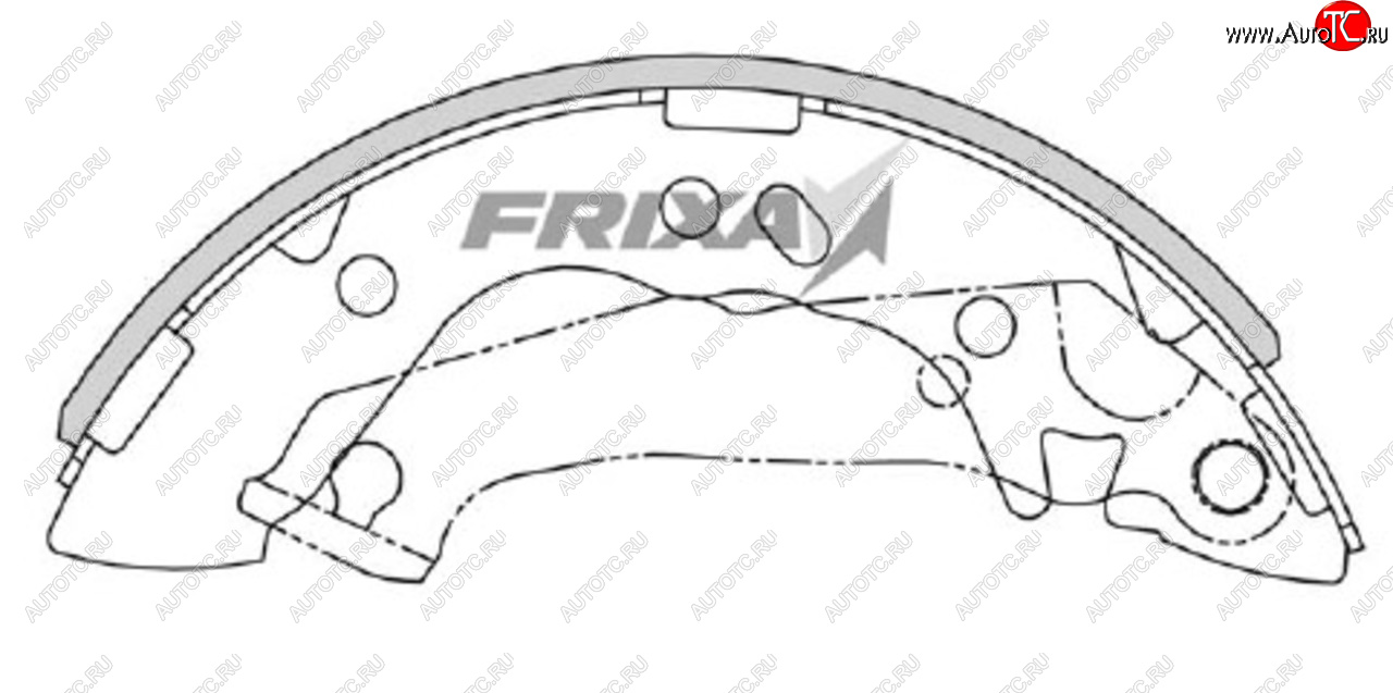 1 199 р. Колодки тормозные задние барабанные (4шт.) HANKOOK FRIXA Hyundai Accent седан ТагАЗ (2001-2012)  с доставкой в г. Набережные‑Челны