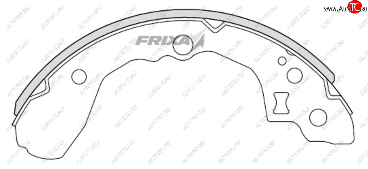 859 р. Колодки тормозные задние барабанные (4шт.) HANKOOK FRIXA KIA Rio 3 QB дорестайлингхэтчбек5дв. (2011-2015)  с доставкой в г. Набережные‑Челны