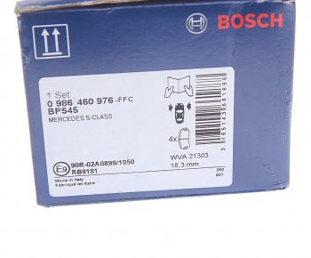 4 069 р. Колодки тормозные передние (4шт.) BOSCH Mercedes-Benz S class W140 Седан (1991-1998)  с доставкой в г. Набережные‑Челны. Увеличить фотографию 4