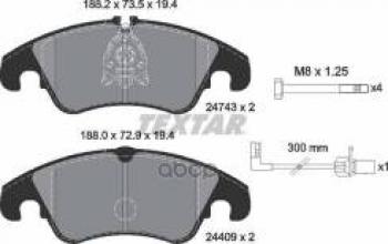 Колодки тормозные передние (4шт.) TEXTAR Audi A4 B5 8D2 седан дорестайлинг (1994-1997)