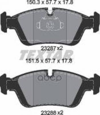 Колодки тормозные передние (4шт.) TEXTAR BMW Z4 E85 (2002-2008)