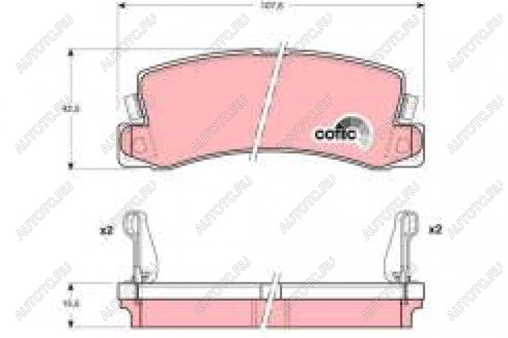 2 599 р. Колодки тормозные задние (4шт.) TRW Toyota Camry XV20 (1999-2001)  с доставкой в г. Набережные‑Челны