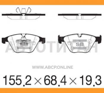 Колодки тормозные передние (4шт.) SANGSIN BMW 3 серия E90 седан дорестайлинг (2004-2008)