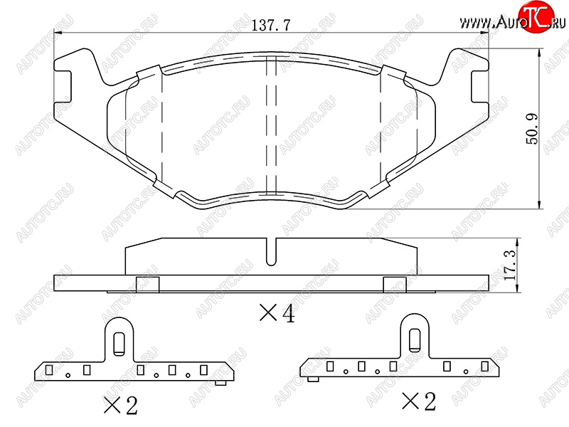 1 189 р. Колодки тормозные перед FL-FR SAT  Volkswagen Jetta  А2 - Polo  Mk3  с доставкой в г. Набережные‑Челны