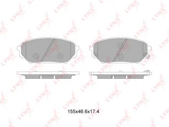 1 999 р. Колодки тормозные передние(4шт.) LYNX Hyundai IX55 EN (2006-2013)  с доставкой в г. Набережные‑Челны. Увеличить фотографию 2