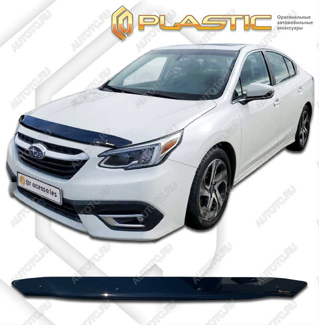 1 839 р. Дефлектор капота CA-Plastic  Subaru Legacy  BN/B15 (2017-2024) рестайлинг седан (Classic черный)  с доставкой в г. Набережные‑Челны