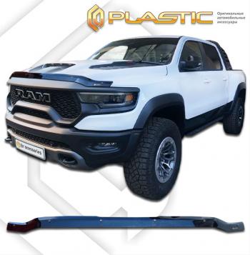 2 189 р.  Дефлектор капота CA-Plastiс  RAM 1500  DT (2018-2024) CREW Cab (серия Classic черный)  с доставкой в г. Набережные‑Челны. Увеличить фотографию 2