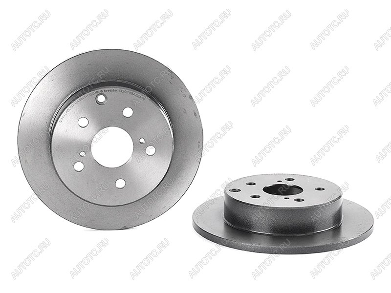 4 499 р. Диск тормозной задний Ø281 BREMBO  Lexus HS250h  F10 (2009-2013), Toyota Harrier  XU60 (2013-2020), Toyota RAV4 ( XA30,  XA40) (2003-2019)  с доставкой в г. Набережные‑Челны