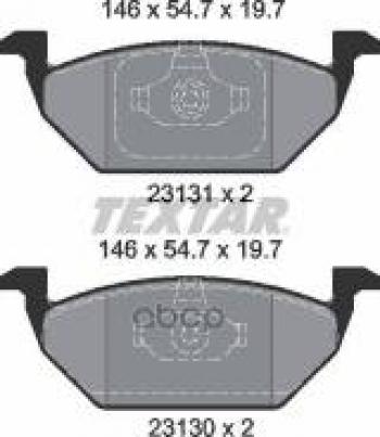 3 089 р. Колодки тормозные передние (4шт.) TEXTAR Audi A3 8L1 хэтчбэк 3 дв. рестайлинг (2000-2003)  с доставкой в г. Набережные‑Челны. Увеличить фотографию 1