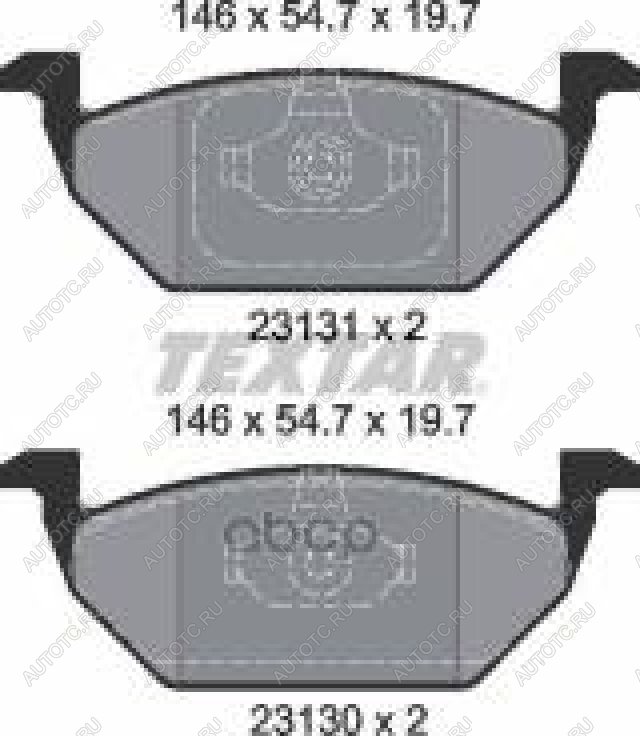 3 089 р. Колодки тормозные передние (4шт.) TEXTAR Audi A3 8L1 хэтчбэк 3 дв. рестайлинг (2000-2003)  с доставкой в г. Набережные‑Челны