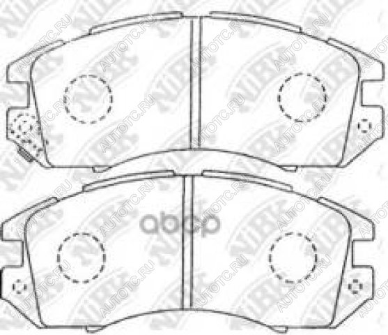 1 899 р. Колодки тормозные задние (4шт.) NIBK Subaru Impreza GC седан (1992-2000)  с доставкой в г. Набережные‑Челны