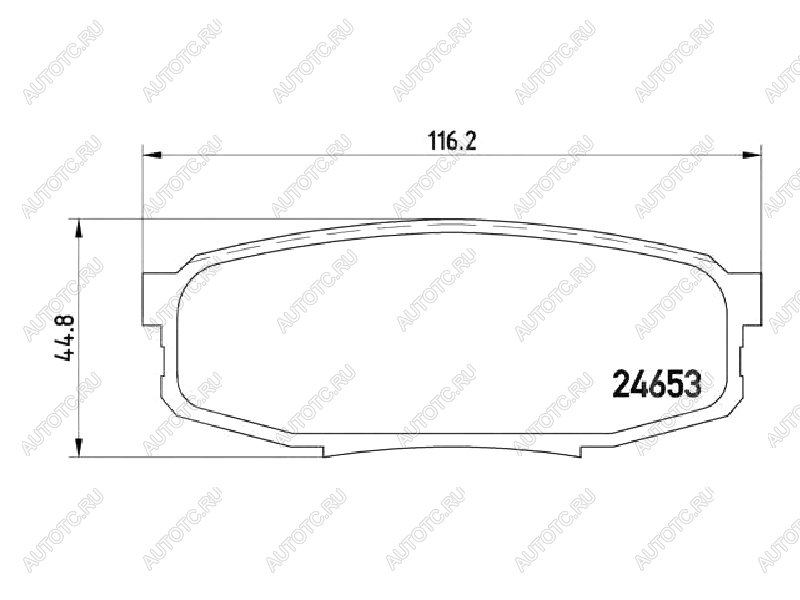 4 099 р. Колодки тормозные задние BAIKOR Toyota Sequoia XK60 дорестайлинг (2007-2017)  с доставкой в г. Набережные‑Челны