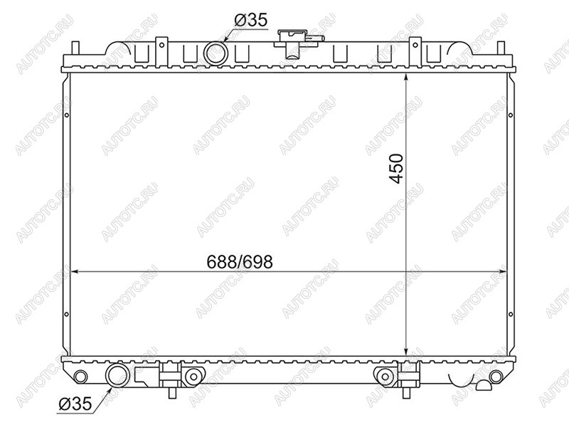 6 649 р. Радиатор SAT  Nissan Liberty - X-trail  1 T30  с доставкой в г. Набережные‑Челны