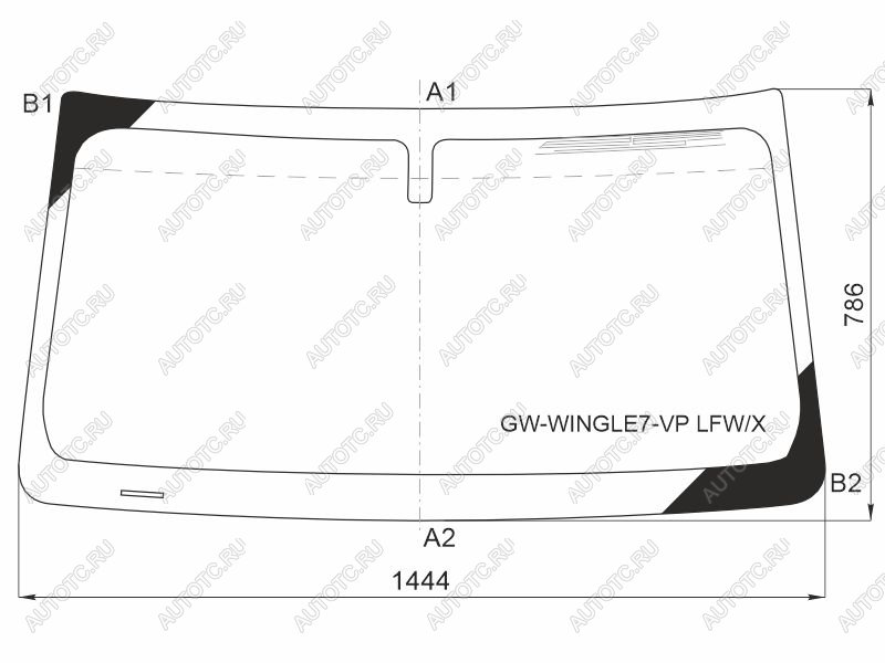 11 749 р. Стекло лобовое (Антенна PICK UP) XYG  Great Wall Wingle 7 (2018-2023) пикап  с доставкой в г. Набережные‑Челны