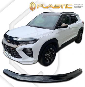 2 189 р. Дефлектор капота (рынок РФ рынок США) CA-Plastic Chevrolet Trailblazer (2019-2022) (серия Classic черный)  с доставкой в г. Набережные‑Челны. Увеличить фотографию 2