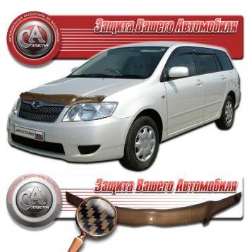 Дефлектор капота CA-Plastiс Toyota (Тойота) Corolla Fielder (Королла)  E120 (2004-2006) E120 универсал 2-ой рестайлинг