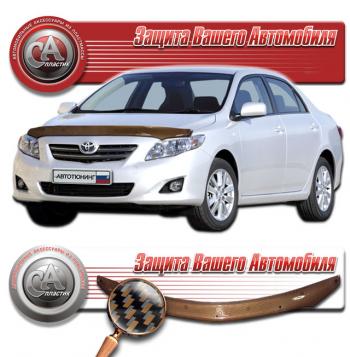 Дефлектор капота CA-Plastiс Toyota (Тойота) Corolla (Королла) ( E140,  E150) (2009-2013) E140, E150 седан рестайлинг, седан рестайлинг