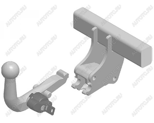 23 599 р. Фаркоп (быстросъемное крепление шара) Galia CITROEN C4 aircross (2012-2017) (оцинкованный, шар А40H (AK4, W6, BMA))  с доставкой в г. Набережные‑Челны