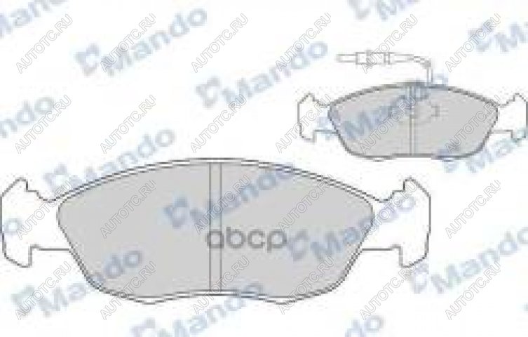 1 759 р. Колодки тормозные передние (4шт.) MANDO Peugeot 106 (1991-2003)  с доставкой в г. Набережные‑Челны