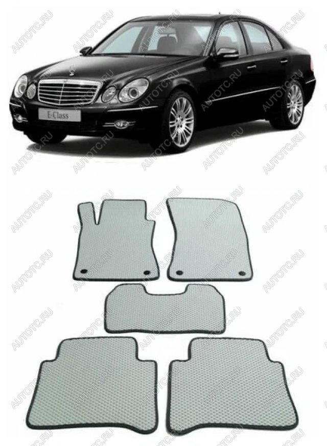 3 089 р. Текстильные коврики в салон (4matic LUX текстиль) SeinTex  Mercedes-Benz E-Class W211 дорестайлинг седан (2002-2006)  с доставкой в г. Набережные‑Челны