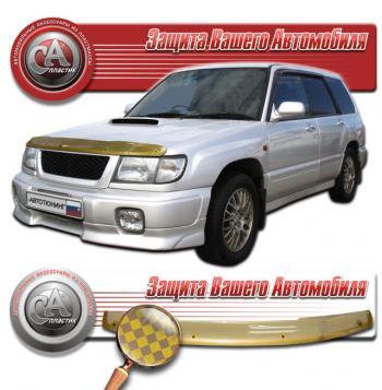 2 289 р. Дефлектор капота (левый руль) CA-Plastiс  Fiat Sedici (2005-2014) (серия Шелкография золото)  с доставкой в г. Набережные‑Челны. Увеличить фотографию 2