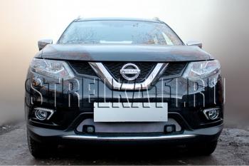 3 499 р. Защита радиатора (с парктроником низ) Стрелка11 Стандарт  Nissan X-trail  3 T32 (2013-2018) дорестайлинг (хром)  с доставкой в г. Набережные‑Челны. Увеличить фотографию 2