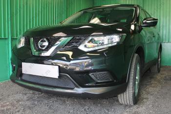 4 299 р. Защита радиатора (низ) Стандарт  Nissan X-trail  3 T32 (2013-2018) дорестайлинг (хром)  с доставкой в г. Набережные‑Челны. Увеличить фотографию 3