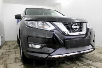 3 499 р. Защита радиатора (низ) Стрелка11 Стандарт  Nissan X-trail  3 T32 (2017-2022) рестайлинг (хром)  с доставкой в г. Набережные‑Челны. Увеличить фотографию 2