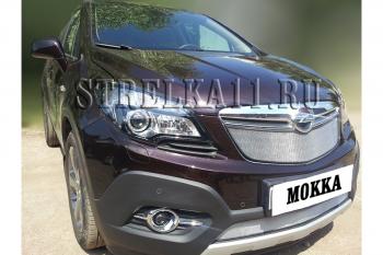 3 399 р. Защита радиатора (низ) Стрелка11 Стандарт  Opel Mokka (2012-2016)  дорестайлинг (хром)  с доставкой в г. Набережные‑Челны. Увеличить фотографию 2