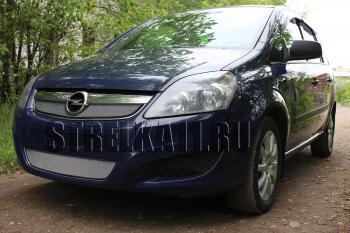 Защита радиатора (верх) Стрелка11 Стандарт Opel (Опель) Zafira (Зафира)  В (2007-2015) В рестайлинг