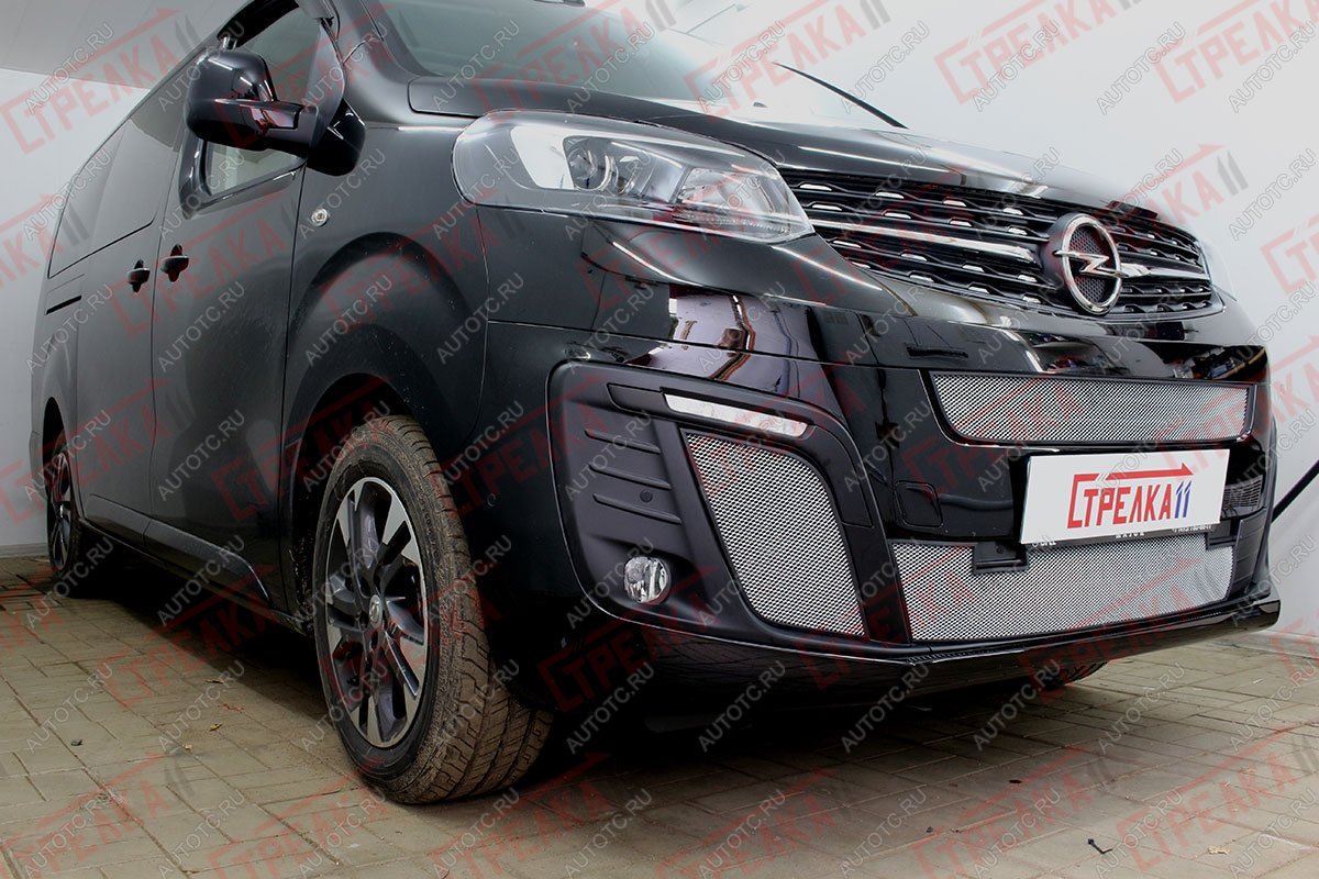 3 499 р. Защита радиатора (боковые) Стрелка11 Стандарт  Opel Zafira Life  С (2019-2024) (хром)  с доставкой в г. Набережные‑Челны