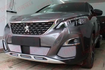 3 899 р. Защита радиатора (боковые) Стрелка11 Стандарт  Peugeot 3008  2 (2016-2025) (хром)  с доставкой в г. Набережные‑Челны. Увеличить фотографию 3